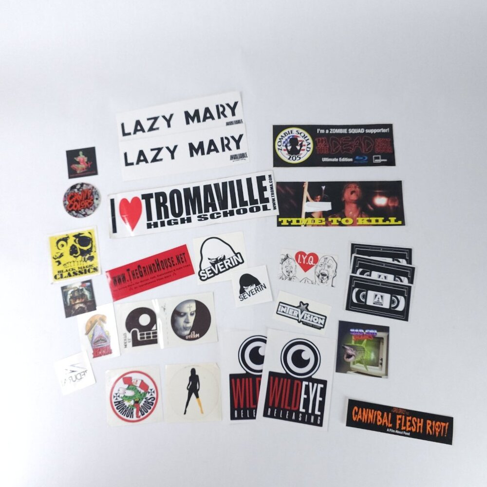 Horror Film Studios Sticker Lot Slashers Wild Eye Severin Troma Arrow Video
